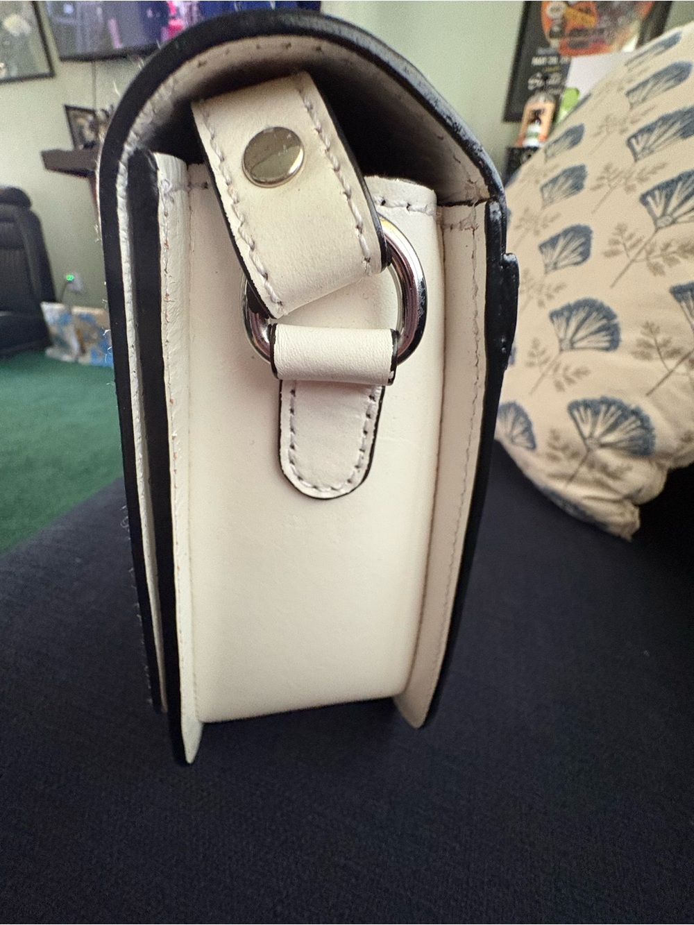 Embossed Sugar Skull Crossbody Bag - White & Rose Gold - Picture 5 of 8